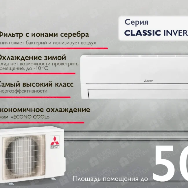 Conditioner Mitsubishi Electric Classic Inverter R32 MSZ-HR 50 VA-MUZ-HR 50 VA