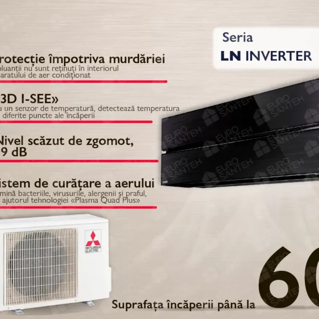 Conditioner EXTRA PREMIUM Mitsubishi Electric MSZ-LN60VG2B MUZ-LN60VG2 (negru-onix)
