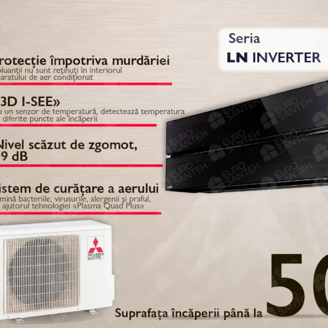 Conditioner EXTRA PREMIUM Mitsubishi Electric MSZ-LN50VG2B MUZ-LN50VG2 (negru-onix)